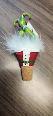 Tapón de botella de Navidad, tapón de botella Mrs. Santa, tapón de botella de vacaciones Foto 1 de 4