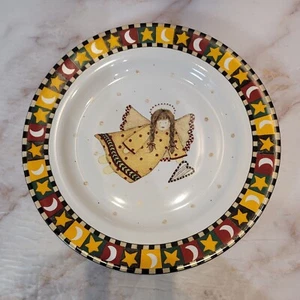 Plato de servir Navidad vintage Sakura Debbie Mumm Reunión de ángeles - Imagen 1 de 3