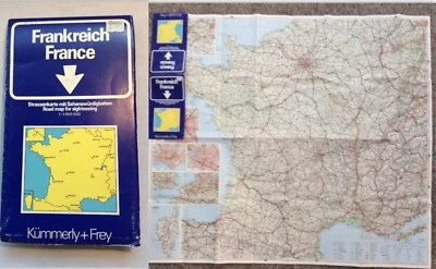 Vintage Kummerly-Frey Road Map France~Whole Country 1972-3 (aXUZ) - Image 1 of 4
