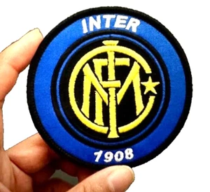 STUNNING INTER MILAN (1908) F.C. EMBROIDERED IRON-ON SOCCER/FOOTBALL TEAM PATCH - Picture 1 of 2