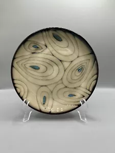 Pier 1 One Teal Reactive Peacock 8 1/4" Lunch Dessert Salad Plate Many Available - Picture 1 of 2