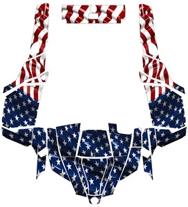 Can Am Cammander Amarican Flag 4 of July Decal Graphic Kit Wraps 4x4 Off Road - Picture 1 of 1