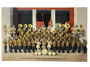 Elizabeth City North Carolina NC High School Band c1930s-50s Postcard - Picture 1 of 8