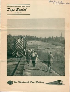 1955 Winter Spokane Portland Seattle Railway Dope Bucket News Salem Last Trip - Picture 1 of 2