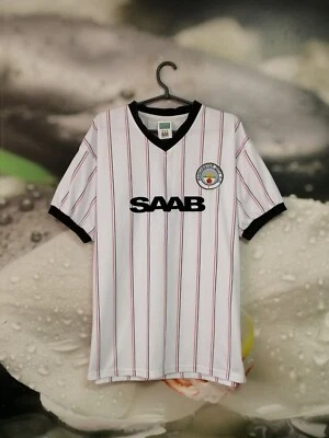 Camiseta de fútbol visitante Manchester City 1982 - 1984 Score Draw réplica talla L Foto 1 de 4