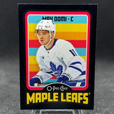 Max Domi 2024-25 UD O-Pee-Chee OPC Retro Black Border /100 Maple Leafs #318 - Image 1 of 2