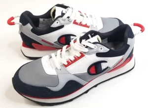 Mens Champion Relay Fused Size 8 Sneakers Shoes Black White Blue Red - Picture 1 of 8