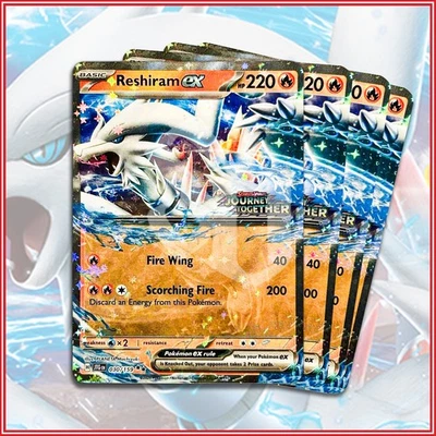 Pokemon TCG: Journey Together Stamped Promo Card Reshiram ex 030 x4 - Image 1 of 2