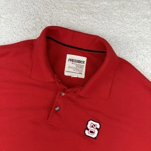 NC State  Wolfpack Shirt Mens Extra Large XL Red Athletic Polo Pressbox NCAA ACC - Picture 1 of 12