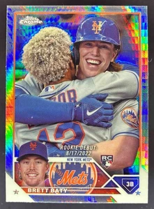 Actualización cromada Topps 2023 refractor de prisma Brett Baty #USC10 RC Mets - Imagen 1 de 10