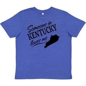 Inktastic Someone In Kentucky Loves Me Youth T-Shirt Home Family Grandparents - Picture 1 of 5