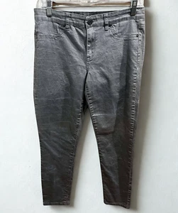 Calvin Klein Jeans Womens 8 Legging Pewter Iridescent Goblincore Metallic Y2K - Picture 1 of 11