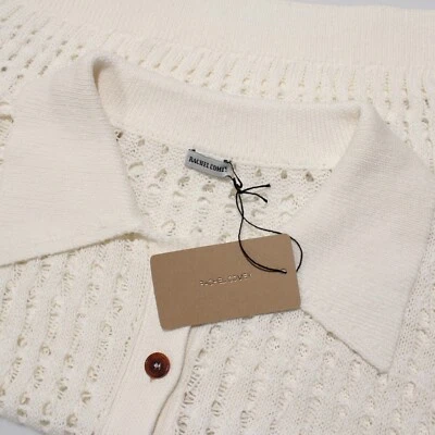 Rachel Comey NWT Chunky Knit Meier Top Size Medium in White Linen & Cotton - Image 1 of 4