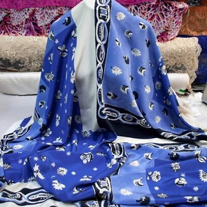 Max Mara Weekend mulberry crepe silk fabric. Abstract. Floral. 120x140m. Defect - Picture 1 of 17