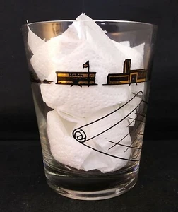 Lowball Barware Gold Black, Architect's or Contractor's Glasses, MCM and OBO - Picture 1 of 8