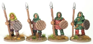 MINIATUREMEN 28MM FANTASÍA MEDIEVAL FORAJIDOS - SUDADERAS CON CAPUCHA ROBYNS CON LANZAS (A) - Imagen 1 de 3