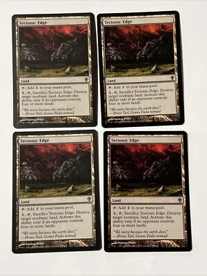 Tectonic Edge x 4 - MTG Magic the Gathering - Worldwake - LP - Image 1 of 4