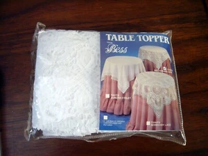 NEW Victorian Battenburg White Vintage BESS Lace Table Topper 36" Square - Picture 1 of 3