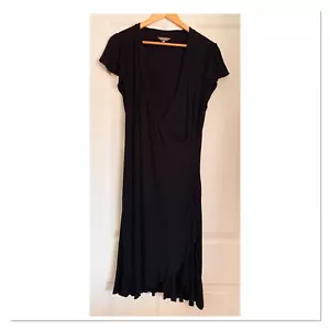NWOT Katies Black Jersey Midi Dress L - Picture 1 of 2