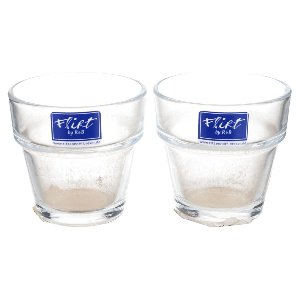 2 x Übertopf mini Teelichthalter aus Glas Flirt by R&B Wohnaccessoires + Dekorat - Bild 1 von 1