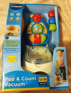 Vtech Clean & Count Pop & Count Vacuum Imitative Play Numbers Age 12 To 36 Month - Picture 1 of 8