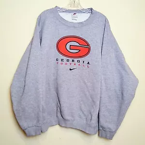 Felpa girocollo Nike Georgia Bulldogs Football Center Swoosh vintage anni 90 USA XXL - Foto 1 di 5