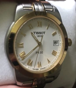 Tissot PR50 two tone men’s watch 36mm Swiss made - Picture 1 of 6