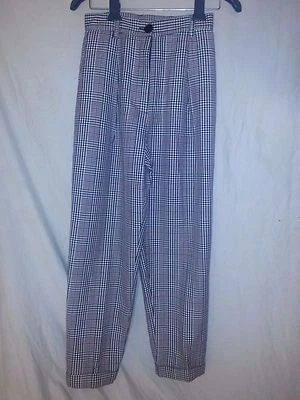 XOXO NEGRO ROJO CUADROS MUJER 3/4 Informal Vestido Puños Pantalones EE. UU. USADO EN EXCELENTE ESTADO Foto 1 de 3