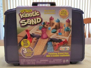 SPIN MASTER KINETIC FOLDING SAND BOX 3 LBS SAND WITH TOOLS AND TOY MOLDS--NEW - Picture 1 of 12