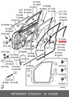 Genuine OE Sash F/Door WDO Rear Lower Right Hand for Mitsubishi 5705-A210