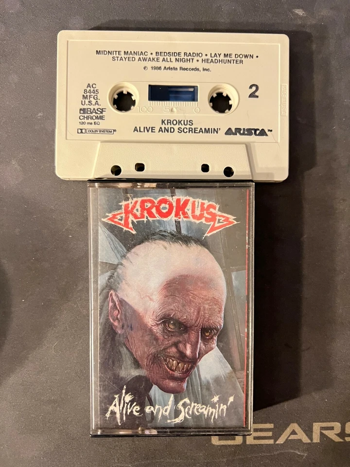 Alive And Screamin' by Krokus Cassette Used Foto 1 de 1