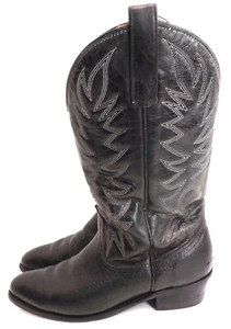 Palimino Black Bullhide Western Cowboy Boots - Men's size 10 C - Picture 1 of 20