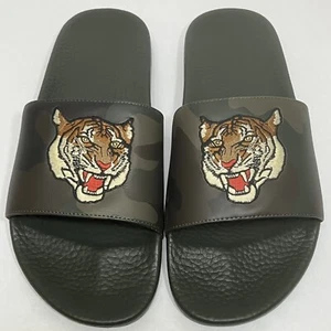 Polo Ralph Lauren Men Size 14 Olive Green Camo Tiger Head Slide Beach Sandals - Bild 1 von 9