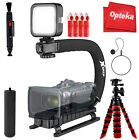 Opteka x-Grip for Canon EOS R w/ Hand Grip, LED Video Light & Flex Tripod