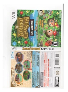 Animal Crossing City Folk Nintendo Wii ARTWORK ONLY Authentic Original - Picture 1 of 1