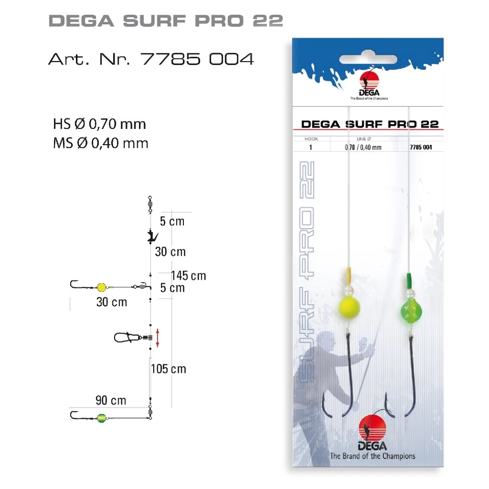 DEGA Surf Pro 22 Brandungssystem Dorschvorfach Buttvorfach Buttsystem  - Bild 1 von 1