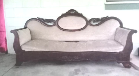 Antique Parlor Sofa Original Condition Cover