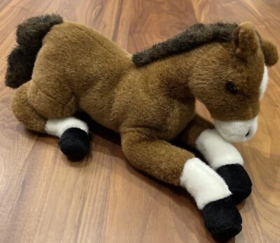 VTG A&A Super Flopsies 13” Plush Brown White Black Horse Stuffed Animal Pony ✨ - Image 1 of 4