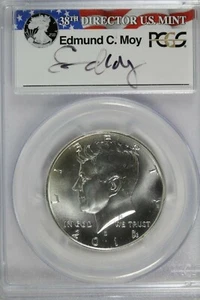 2014-D Silver Kennedy Half Dollar : PCGS MS70 First Strike Signed by Edmund Moy - Picture 1 of 2