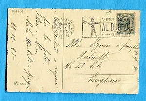 1923 TRIESTE / CEN.- VESTITEVI AL DUOMO su c.15 LEO. (a241) - Bild 1 von 1