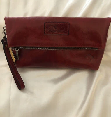 Muñequera Patricia Nash Valerie Envejecida Vintage Cuero Rojo Baya Nueva con Etiquetas y Tarjeta Foto 1 de 4