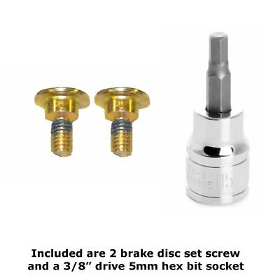 2 Brake Disc Mounting Lock Set Screw with Loctite Includes Tool 1981-03 Mercedes - Image 1 of 3