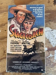 Stagecoach John Wayne, Thomas Mitchell, VHS Watermark WB, New and SEALED - Picture 1 of 9