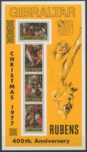 Gibraltar 1977 Navidad pintura de Rubens bloque 4 sin usar (C93001) - Imagen 1 de 1