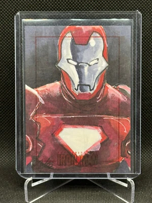 2008 Rittenhouse Marvel Iron Man Movie SketchaFEX Sketch Card Cat Staggs 1/1 - Image 1 of 2