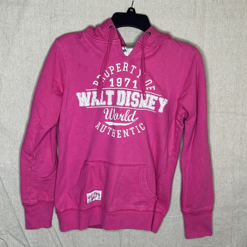 VETEMENTS Felpa con cappuccio Disney Parks donna taglia S rosa ricamata