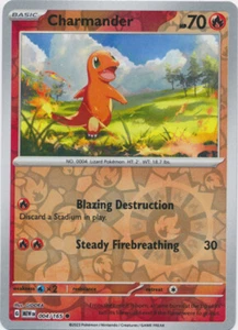 Pokemon SV: Scarlet and Violet 151: Charmander - 004/165 - 004/165 Reverse Holo - Picture 1 of 1