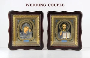 Iconos modernos de pareja de bodas, icono ortodoxo de Madre de Dios - Imagen 1 de 7