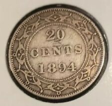 Newfoundland silver 20 Cents 1894 obverse 2, Pre-Confederation Lot #3
