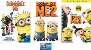 DESPICABLE ME TRILOGY One 1 Two 2 Three 3 DVD Set Steve Carell New - Picture 1 of 5